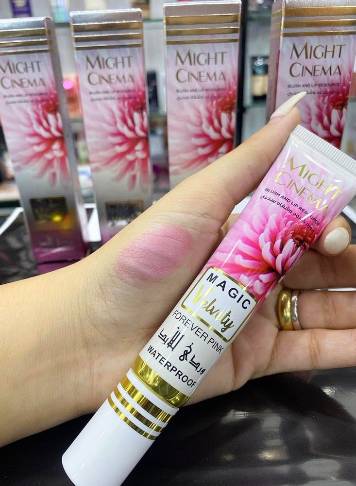 مايت سينما أحمر الخدود الوردي السحري ومورد الشفاه المقاومة للماء - Image 4