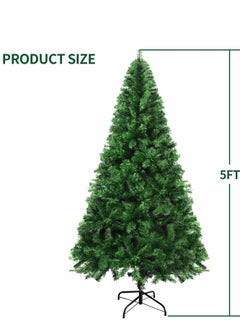 Y&D Christmas Tree 5FT Upgraded Artificial Holiday  Pine Tree with 450 PVC Branch Tips, Easy Assembly, Indoor Xmas Full Tree for Office Home Store Party Home Decoration Holiday Decor  - Image 2