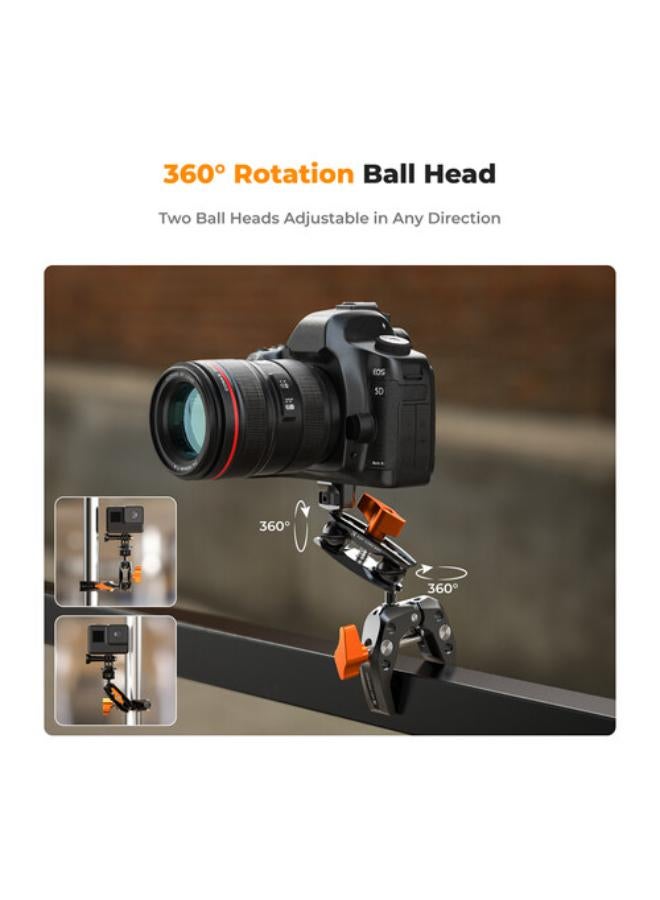 K&F Concept Multifunctional Super Clamp with Ball‑Head Magic Arm  - Image 4
