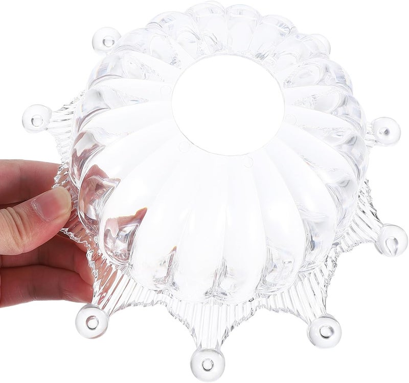 PRETYZOOM Crown Shape Plastic Lamp Shade Cover E27 Socket 43mm Diameter Bedside Pendant Light Replacement for Bedroom Decoration - Image 4