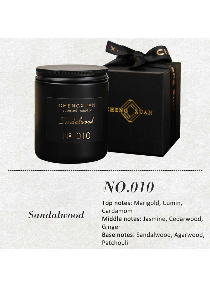 تشنغ شمعة معطرة، معطر جو طبيعي طويل الأمد، شمعة شمع الصويا للنساء 80 جرام (خشب الصندل) - Image 2