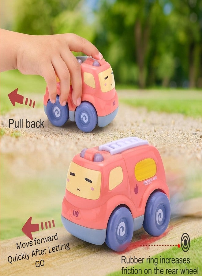GRAPHENE Pull Back Toys Cars with Light and Sound for Girls and Boys Toddler Toy Car for Kids Unbreakable Pull Back Vehicles with Cute Face Multicolor Pack of 2 with Random Designs - Image 3
