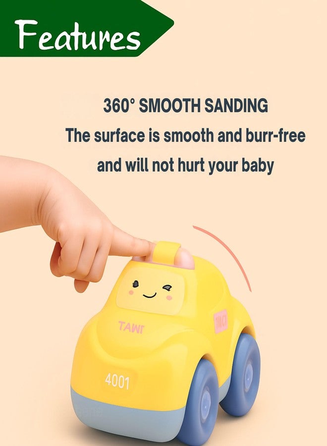 GRAPHENE Pull Back Toys Cars with Light and Sound for Girls and Boys Toddler Toy Car for Kids Unbreakable Pull Back Vehicles with Cute Face Multicolor Pack of 2 with Random Designs - Image 4