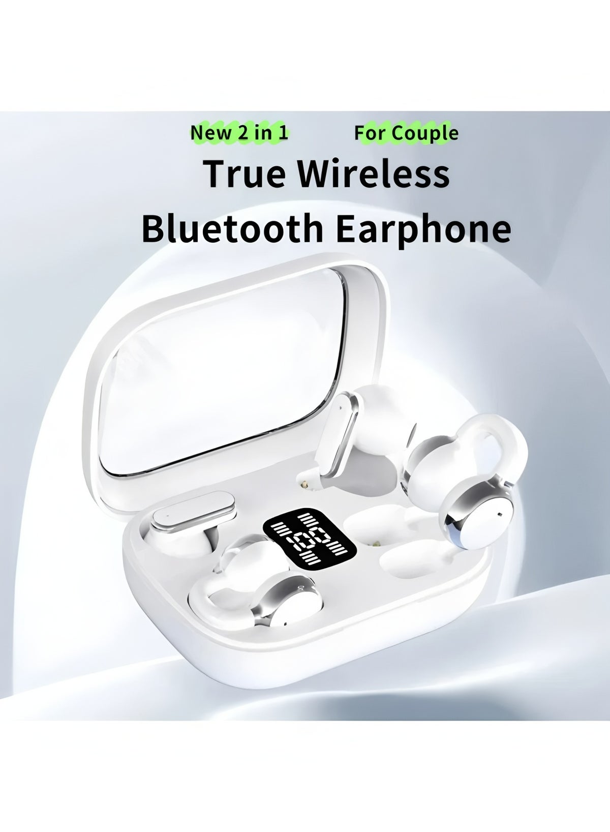 flyview Flyview True Wireless Bluetooth 5 49 Led Earbuds Earphones Ear Clips Two Pairs One Charg Z9FE7165C6AC4B1AE7E8BZ