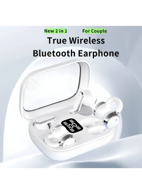 True Wireless Bluetooth 5.49 LED Earbuds Earphones Ear Clips Two Pairs One Charging Case, OWS TWS Open On-ear Ear-clip In-ear Earbuds Ear-clips, Earphone for Work Sports Travel