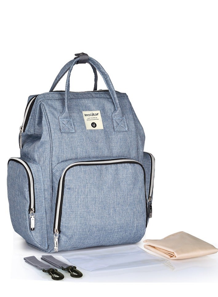 insular Waterproof Diaper Bag With Stroller Strap  Denim Blue - Image 1