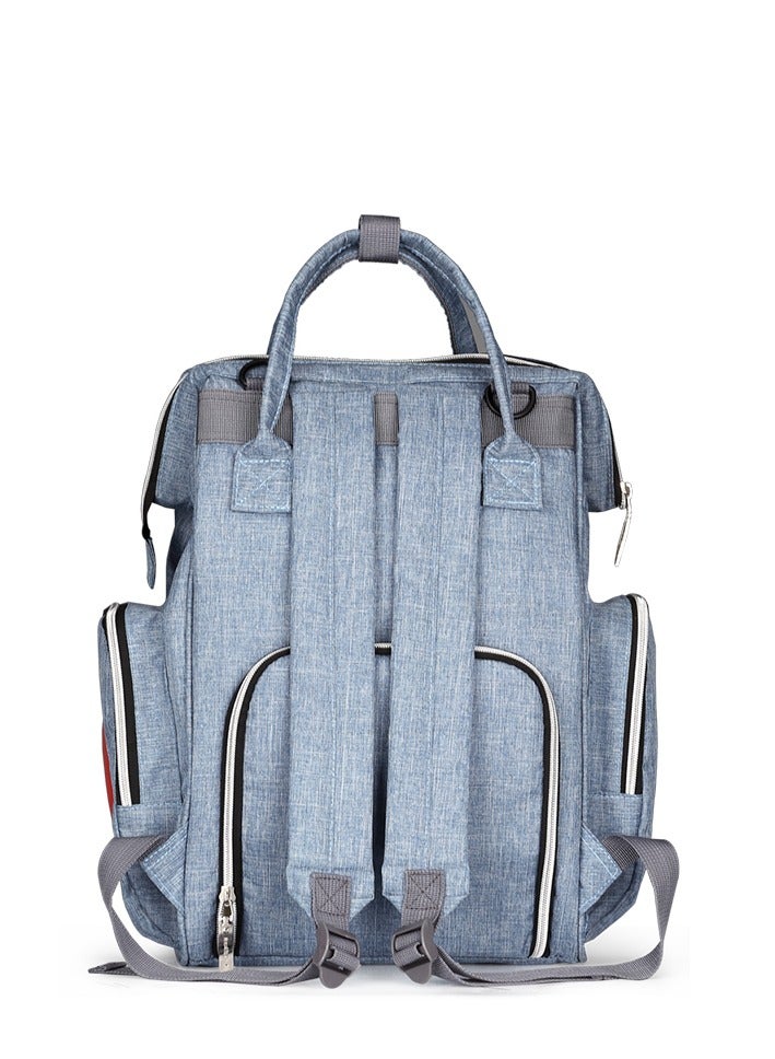 insular Waterproof Diaper Bag With Stroller Strap  Denim Blue - Image 2