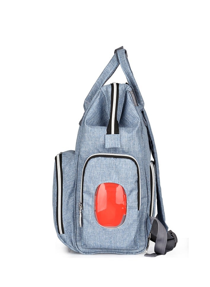 insular Waterproof Diaper Bag With Stroller Strap  Denim Blue - Image 3