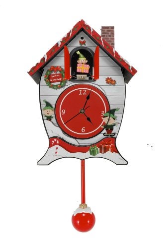 Mark Feldstein & Associates Santa's North Pole Workshop Cuckoo Carol Sound Clock - Image 2