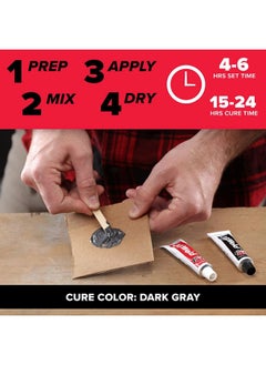 JB WELD 2-Piece Steel Reinforced Multipurpose Waterproof Epoxy Dark Grey 2 oz ‎8265-S  - Image 4
