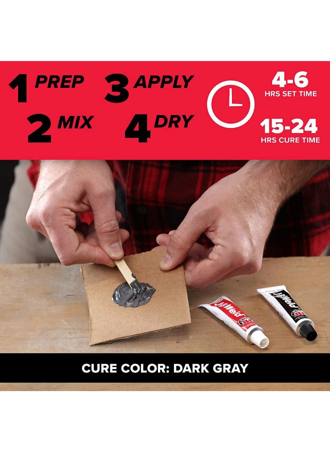 JB WELD 2-Piece Steel Reinforced Multipurpose Waterproof Epoxy Dark Grey 2 oz ‎8265-S  - Image 4