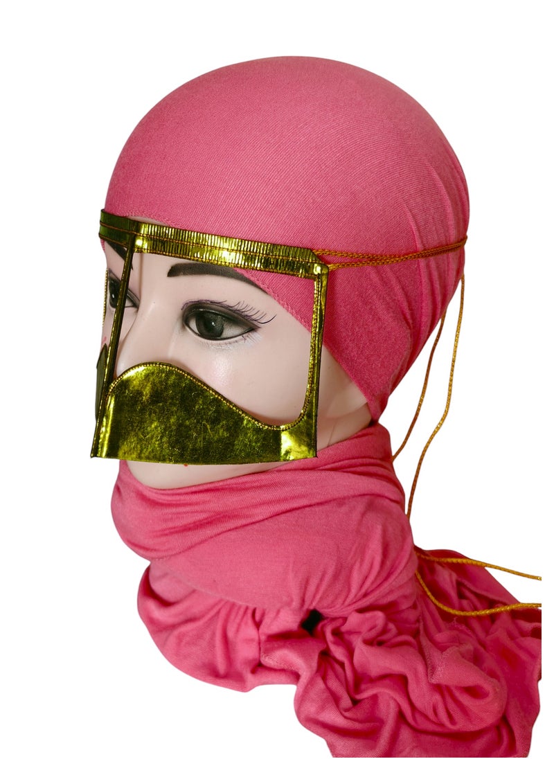 ماركة غير محددة بتولة، برقع، نقاب، قناع وجه عربي تقليدي، لون أخضر 10 قطع  - Image 5