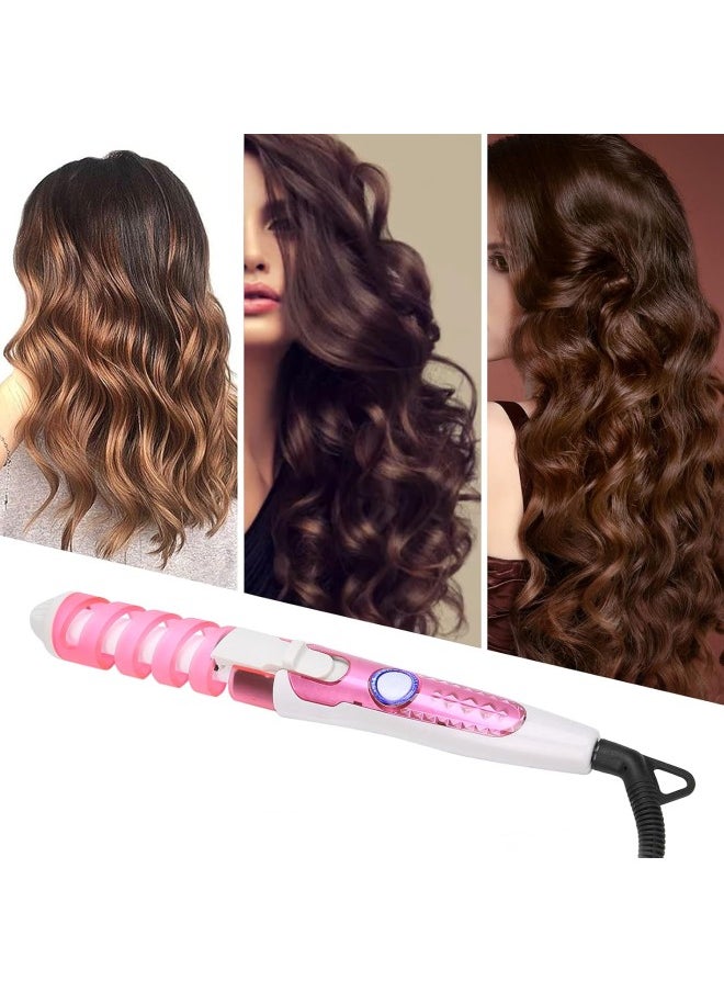 Generic - Hair Waver,Electric Hair Curling Wand Spiral Hair Curler Hair Crimper Curling Iron Hairstyling Tool Home Curling Iron 110‑240V Professional Portable Hair Salon Spiral Curl Ceramic(US) - Image 1