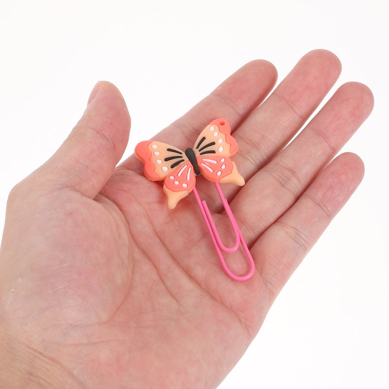 30pcs Cute Butterfly Paper Clips: Butterfly Bookmarks for Kids - Decorative Page Fastener for School Office Planner Document Organizing - Image 3