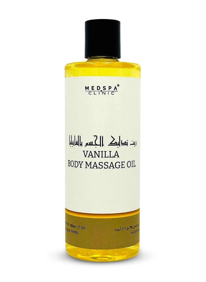 MEDSPACLINIC Vanilla Body Massage Oil Intensive Re-vitalising Treatment 500ml  - Image 1