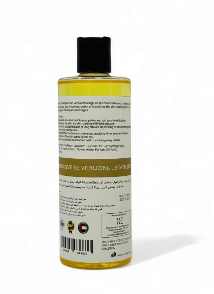 MEDSPACLINIC Vanilla Body Massage Oil Intensive Re-vitalising Treatment 500ml  - Image 2