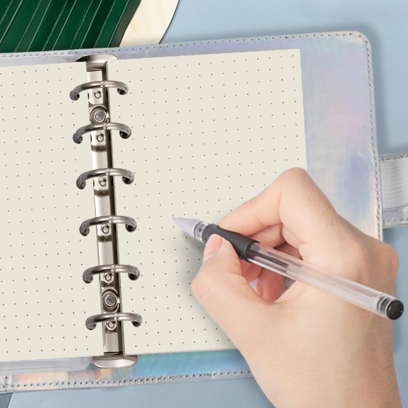 Harphia A7 Dotted Design Planner Refill 6 Holes Notebook Binder Refills, A7 Dot Matrix Planner Inserts for Filofax 100gsm Paper Pocket Size, 4.84 x 3.23'', Harphia - Image 2