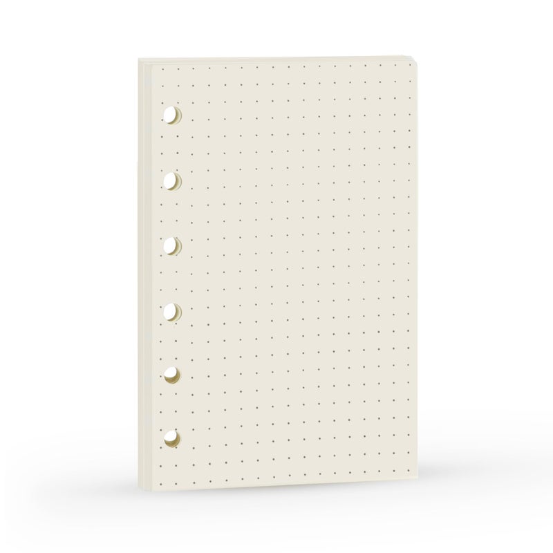 Harphia A7 Dotted Design Planner Refill 6 Holes Notebook Binder Refills, A7 Dot Matrix Planner Inserts for Filofax 100gsm Paper Pocket Size, 4.84 x 3.23'', Harphia - Image 1