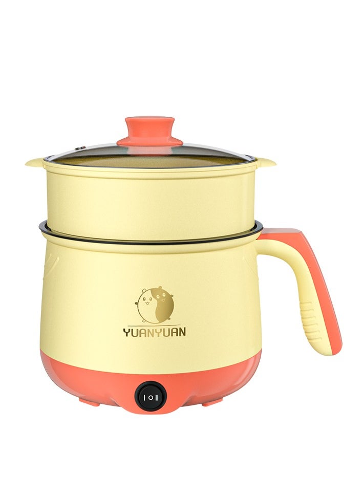 Gasin - 1.8L multi-functional mini electric cooker  with a power of 300 - 600W ceramic inner pot  portable travel cooker   electric frying pan, hot pot   quick noodle cooker   suitable for frying steaks and eggs   and boiling soup - Image 1