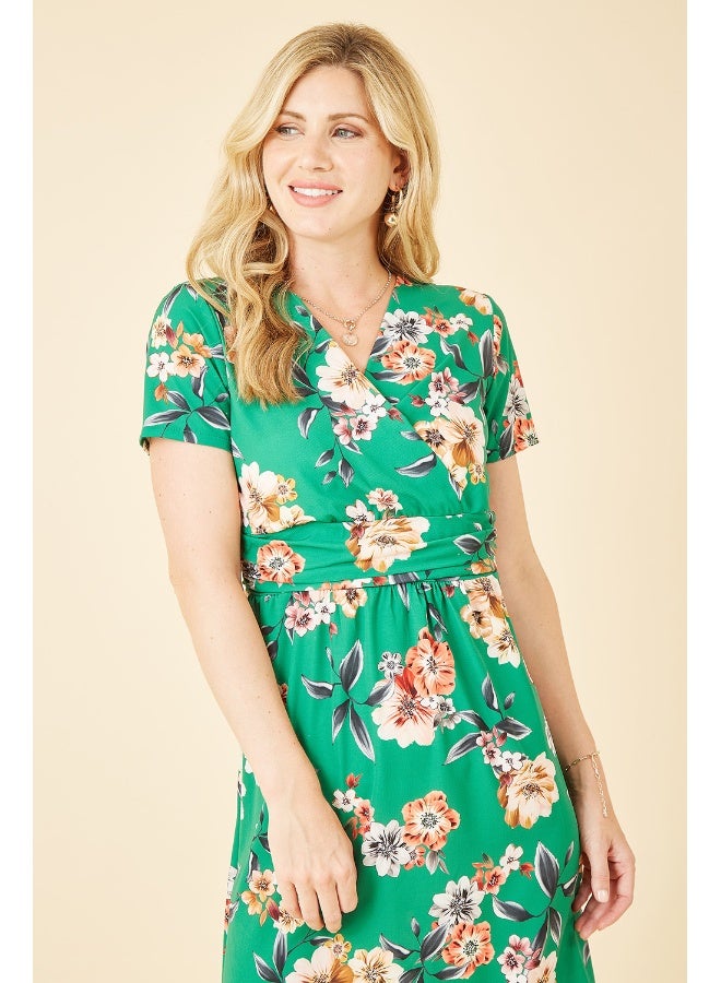 يامي فستان ملفوف بطبعات زهور - Image 3