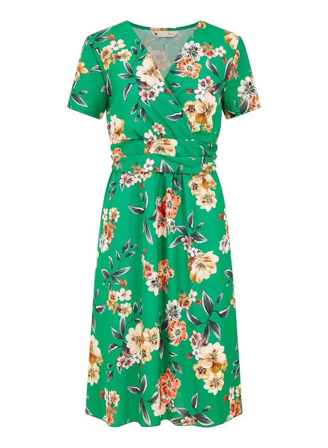 Yumi Floral Print Wrap Dress