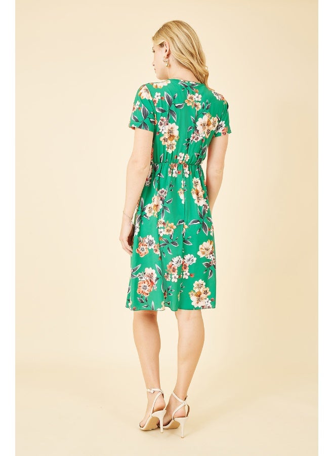 يامي فستان ملفوف بطبعات زهور - Image 5