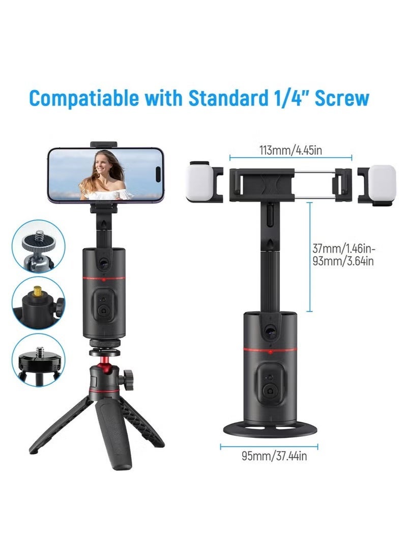 ELTRAZONE Auto Face Tracking Tripod with 360° Rotation & Remote Control – Smart Selfie Stick Object Tracking Holder with Gesture Control, Smart Shooting Mode for Vlogging, Video Calls, Streaming & Live Recording – Black Adjustable Phone Stand for iOS & Android Devices - Image 5