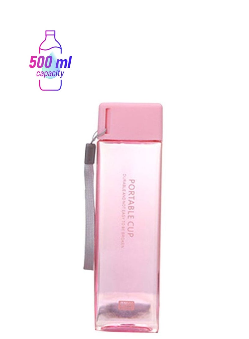 Portable Sports Water Bottle Pink 20x5.5x3.5cm