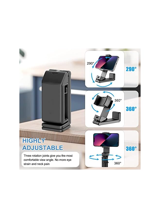 S-TOP Universal Airplane in Flight Phone Mount. Handsfree Phone Holder for Desk with Multi-Directional Dual 360 Degree Rotation. Pocket Size Travel Essential Accessory for Flying - Image 5