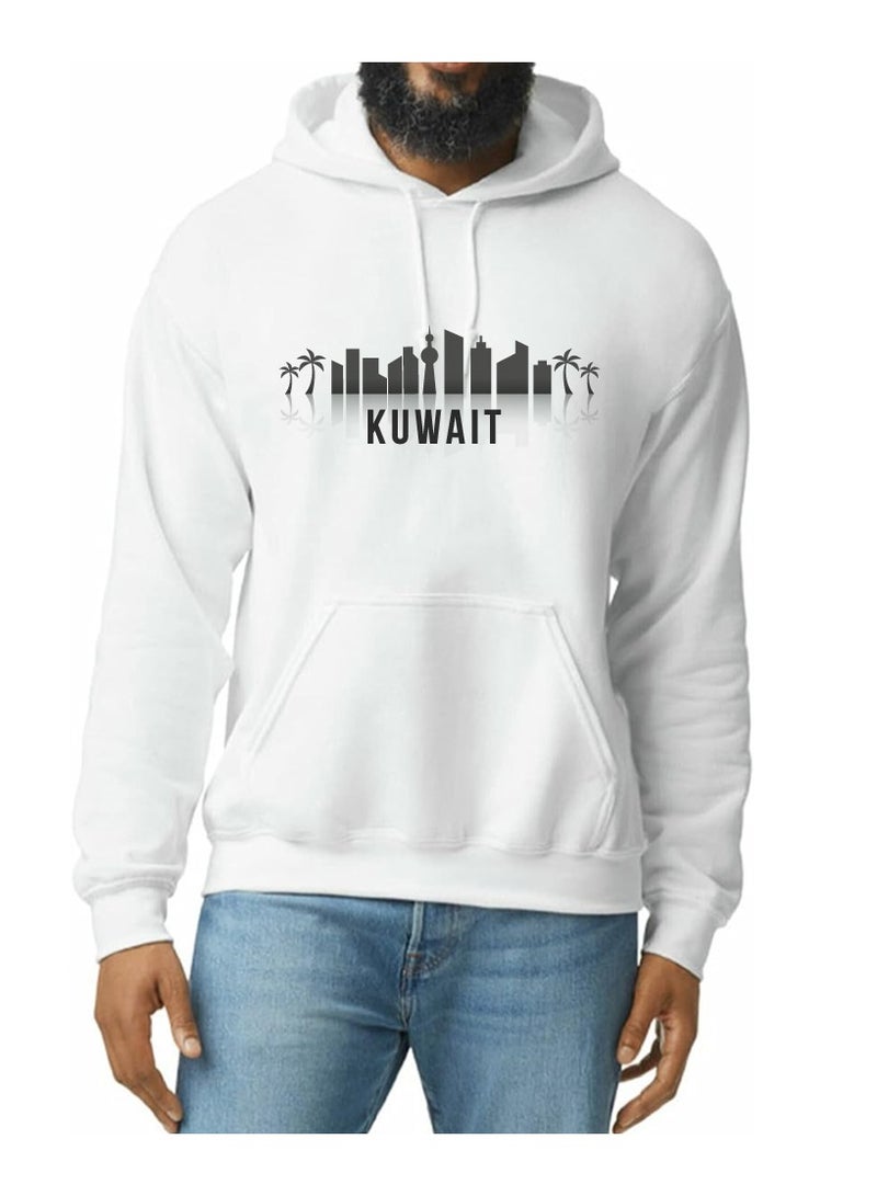 Kuwait Skyline Hoodie - Soft Cotton Pullover - Casual Fashion Hoodie for Men and Women - Long Sleeve with Drawstring and Pockets - Perfect for Travel - Image 1
