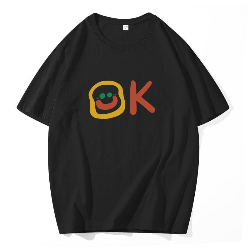 Ins Super Trendy Brand Short-Sleeved T-Shirt 2025 Loose And Versatile Student Hong Kong Style Printed Top For Men - Image 5