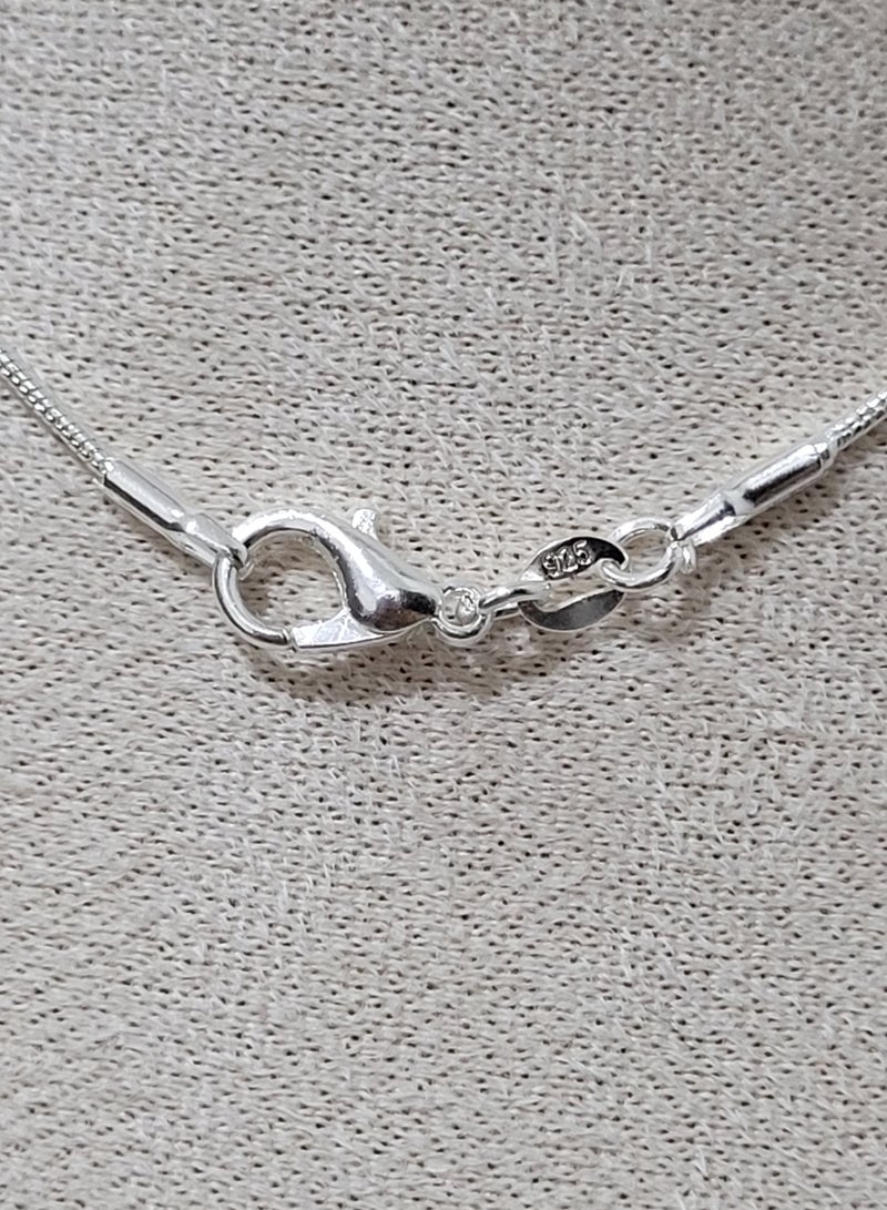 Minorisa 925 Sterling Silver Round Chain Necklace with Baroque Pearl Pendant - Image 4