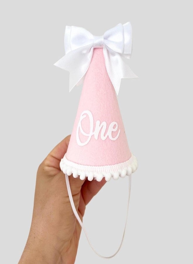 Ysqool Bow 1st Birthday Hat, Baby Girls 1st Crown, Bow Themed First Birthday Decorations for Girl, Princess Cone Hat,Cake Smash and Photo Props - Image 4
