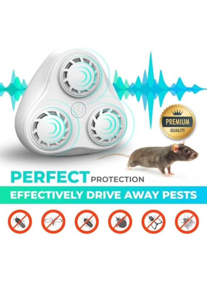 Pest Repeller, White High Power Plug-in Electronic Repellent for Rodents and Insects, Effective Pest Control for Home, Office, Garage and Hotel Rooms - Image 2