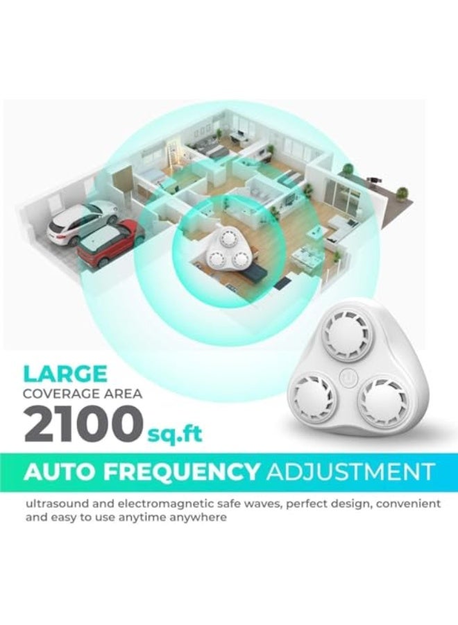 Pest Repeller, White High Power Plug-in Electronic Repellent for Rodents and Insects, Effective Pest Control for Home, Office, Garage and Hotel Rooms - Image 4