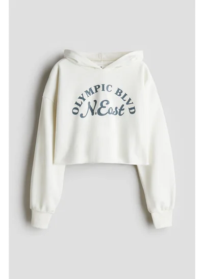 H&M Printed cropped hoodie