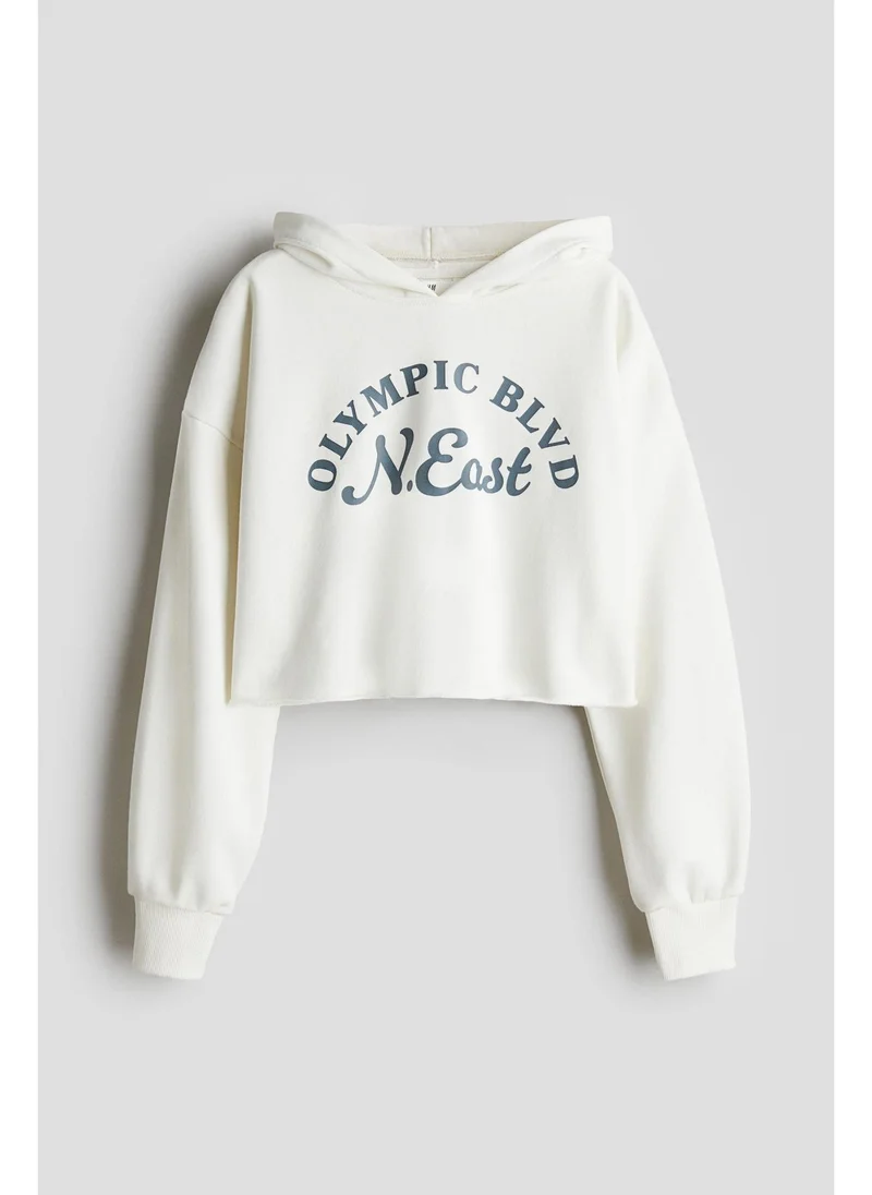 H&M Printed cropped hoodie