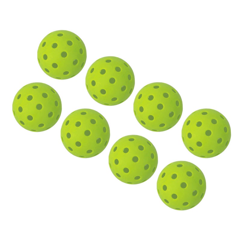 12PCS 74mm 40 Holes Pickleballs PE Plastic High Elasticity Pickleball Outdoor Hole Balls Green - Image 1