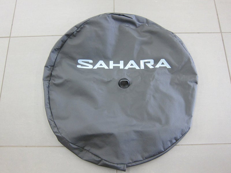 Mopar Jeep Wrangler JL Spare Tire Cover w/Backup Camera Bezel & Sahara Logo OEM - Image 1