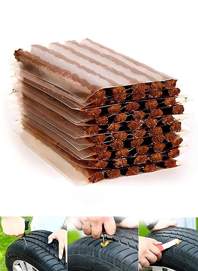 Safari TG200 Heavy Duty Tubeless Tyre Repair Strings 50 Pcs | 100% Self-Vulcanizing Rubber Puncture Plugs for Car, SUV, Bike & ATV | Strong Adhesion for Steel Belted Radial Tyres - Image 3