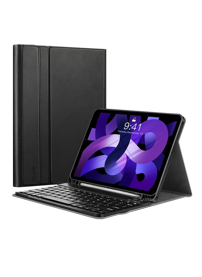 Generic - iPad Keyboard Case 9.7 inch Compatible For iPad 6th Generation iPad 5th Generation iPad Pro 9.7 inch iPad Air 2 keyboard With Protective Folio Cover Black - Image 1