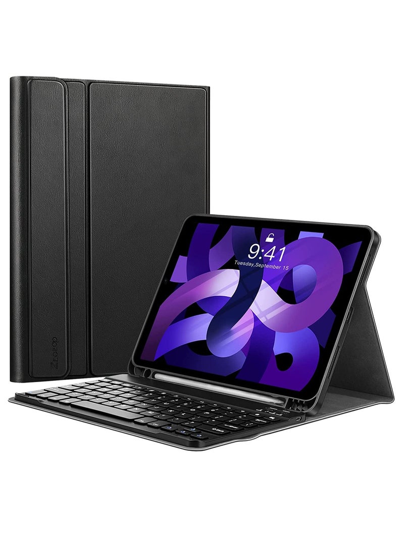 Generic - iPad Keyboard Case 9.7 inch Compatible For iPad 6th Generation iPad 5th Generation iPad Pro 9.7 inch iPad Air 2 keyboard With Protective Folio Cover Black - Image 1