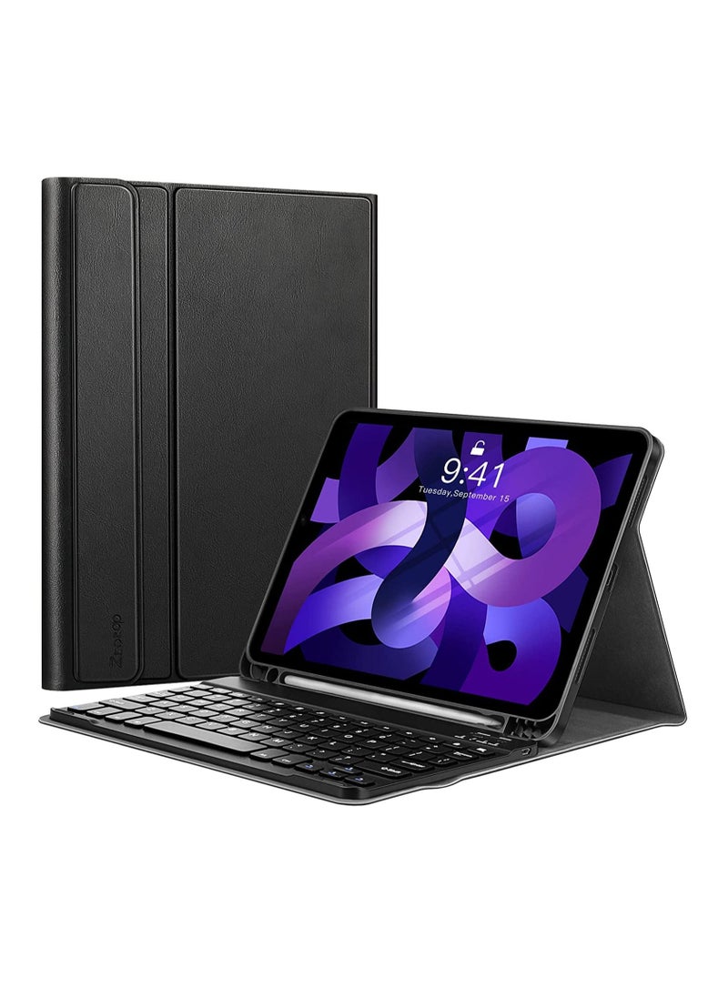 Generic - iPad Keyboard Case 9.7 inch Compatible For iPad 6th Generation iPad 5th Generation iPad Pro 9.7 inch iPad Air 2 keyboard With Protective Folio Cover Black - Image 1