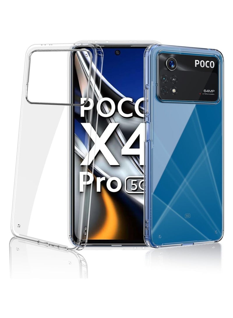 Flexible TPU Case with Four Corners for Xiaomi Poco X4 Pro 5G in Clear