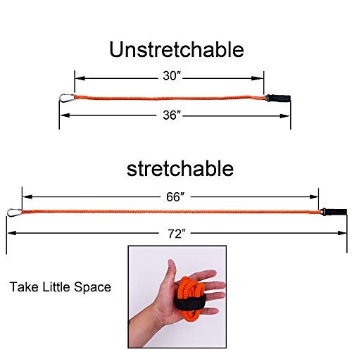 YYST Orange Paddle Leash Paddle Holder Tool Lanyard - No Paddle (Orange X 3 Pack) - Image 2