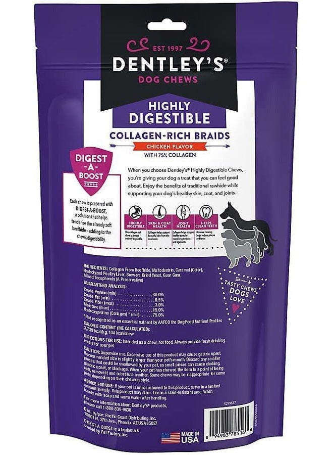 DENTLEY'S Collagen Rich Braids Chicken Flavor 8 ct - Image 2