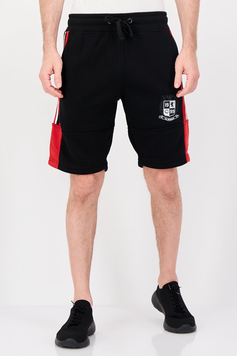 Akademiks Men Sportswear Fit Outdoor Shorts, Black - Image 1