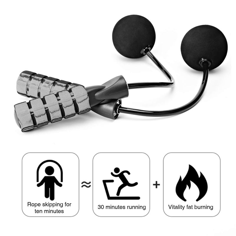 APLUGTEK Jump Rope, Training Ropeless Skipping Rope for Fitness, Adjustable Weighted Cordless Jump Rope for Men Women Kids - Image 3