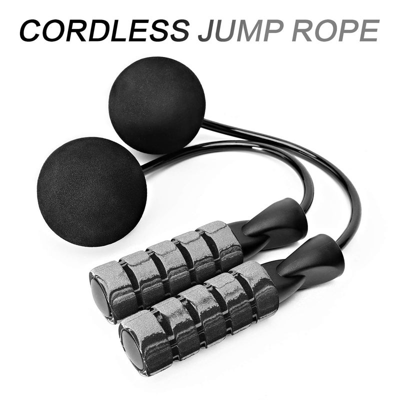 APLUGTEK Jump Rope, Training Ropeless Skipping Rope for Fitness, Adjustable Weighted Cordless Jump Rope for Men Women Kids - Image 2