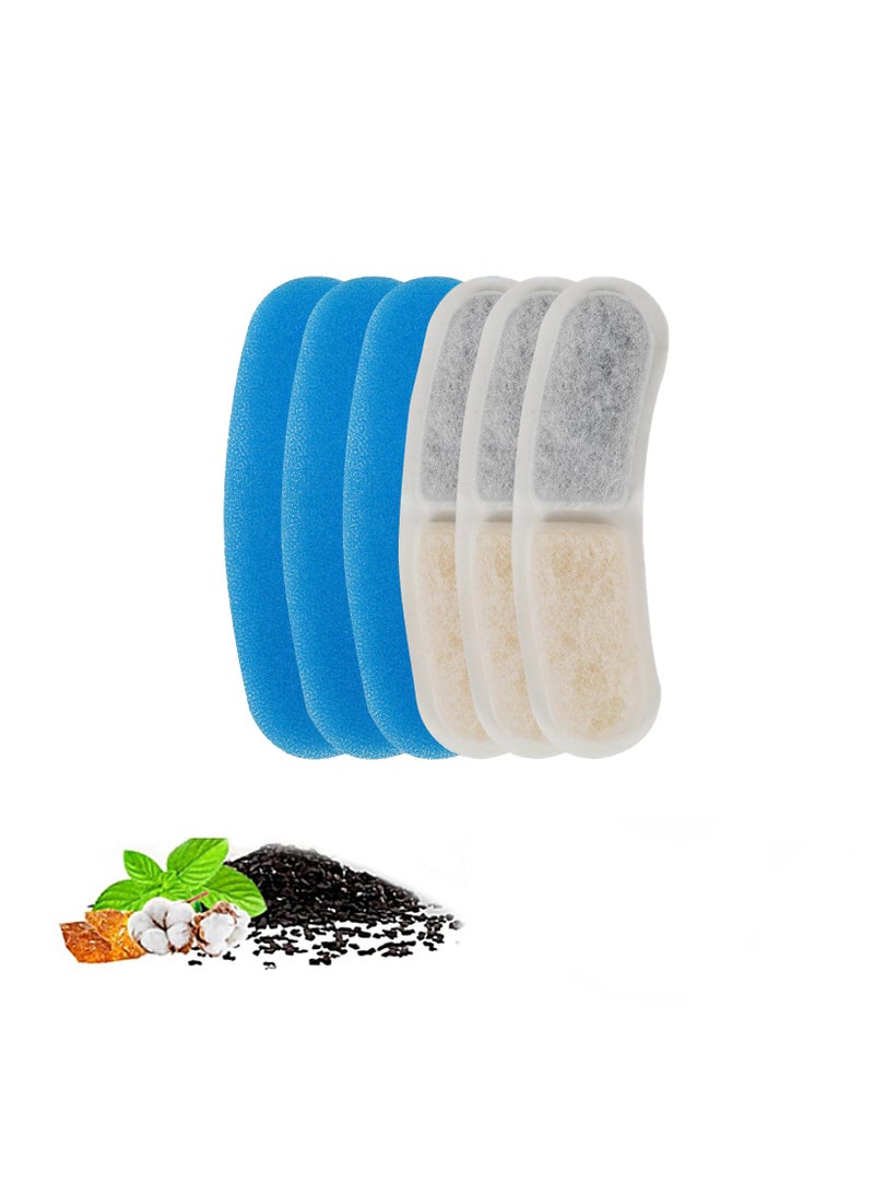 ZLH HITY Cat Water Fountain Filters for 3.2L Stainless Steel Pet Water Dispenser,Fountain Replacement Filter with 3 sets of replacement filters (3 Filters&3 Sponges) - Image 1